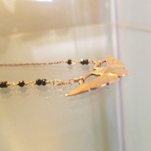 Annie Huntley 12k Gold Scarab Beetle Pendant Necklace